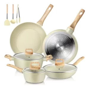 Bateria De Cocina Juego De Ollas Y Sarten 12 Piezas